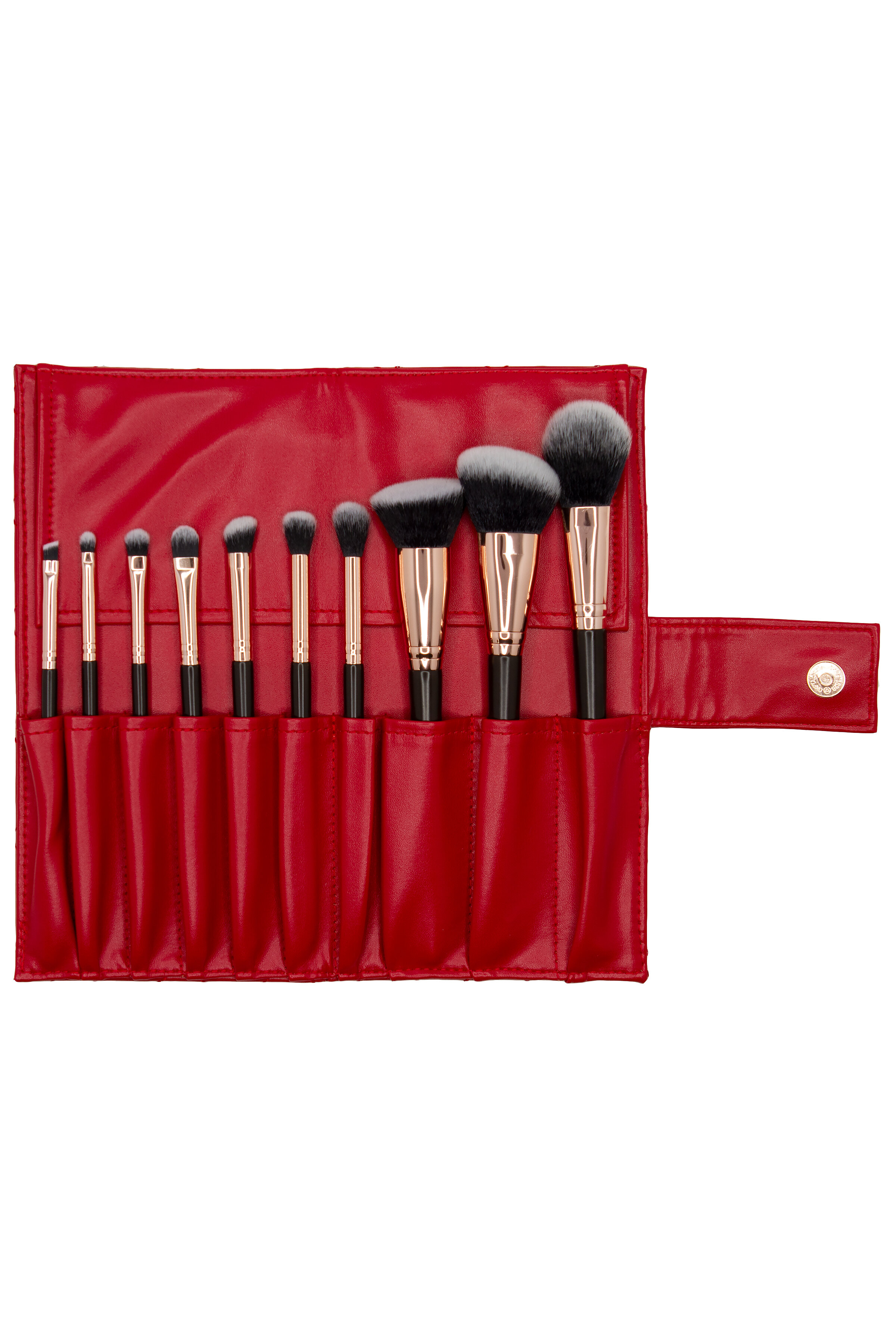 Soi 2 - Classic Red Ensemble Makeup brush set 10 pc Premium — la 